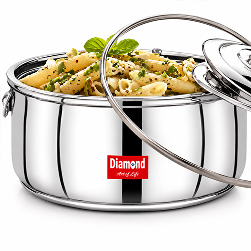 BELLY CASSAROLE WITH GLASS LID SANDWICH BOTTOM